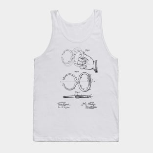 Police Nippers Vintage Patent Hand Drawing Tank Top